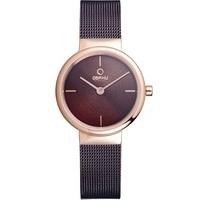 obaku ladies bronze tone mesh bracelet watch v153lxvnmn