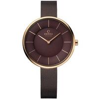 obaku ladies bronze tone mesh bracelet watch v185lxvnmn