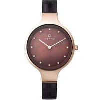 Obaku Ladies Bronze Tone Mesh Bracelet Watch V173LXVNMN