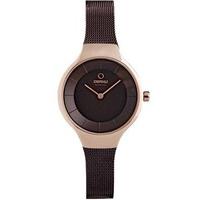 obaku ladies bronze tone mesh bracelet watch v166lxvnmn