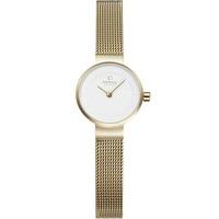 Obaku Ladies Gold Plated Mesh Bracelet Watch V199LXGIMG