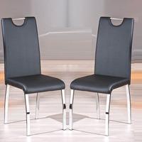 octavio black dining chairs in a pair