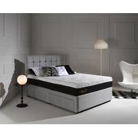 Octaspring Tiffany Silver Mist Fabric Divan Bed with Hybrid Plus Mattress