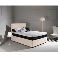 Octaspring Tiffany White Sand Fabric Divan Bed with Hybrid Mattress