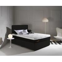 Octaspring Tiffany Midnight Black Fabric Divan Bed with Hybrid Mattress
