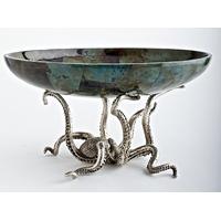 octopus large oval serving bowl