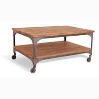Oceans Apart Industrial Coffee Table With Shelf