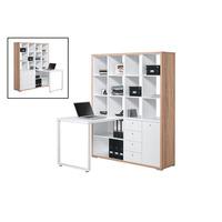 Octroy Sonoma Oak And Ice White Finish Mini Office Station