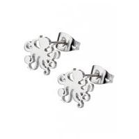 Octopus Cut Out Stud Earrings - Size: One Size