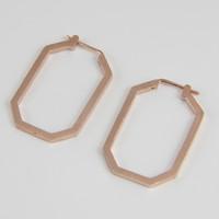 Octagon Hoop Rose Gold