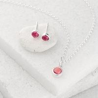 october birthstone jewellery set pink tourmaline