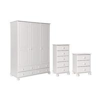 odense 3 door 4 drawer robe 3 drawer bedside and 5 drawer narrow chest