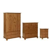 Odense 2 Door 2 Drawer Combi Robe, 3 Drawer Bedside and 2 Plus 3 Deep Drawer Chest