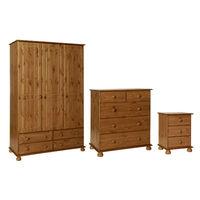 Odense 3 Door 4 Drawer Robe, 3 Drawer Bedside and 2 Plus 3 Deep Drawer Chest