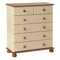 Odense Cream and Pine 2 Plus 4 Deep Drawer Chest