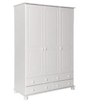 odense white 3 door 4 drawer robe