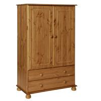 odense pine 2 door 2 drawer combi robe