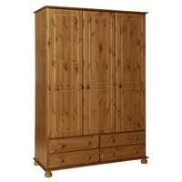 Odense Pine 3 Door 4 Drawer Robe