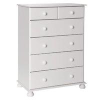 Odense White 2 plus 4 Deep Drawer Chest