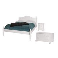 Odense 4ft 6in Double Bed, 3 Drawer Bedside and Blanket Box