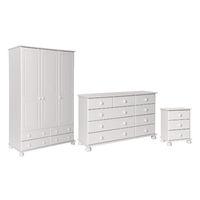 Odense 3 Door 4 Drawer Robe, 3 Drawer Bedside and 2 Plus 3 Plus 4 Deep Drawer Chest