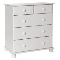 Odense White 2 plus 3 Deep Drawer Chest