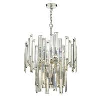 odi0620 odile 6 light pendant ceiling light in polished nickel