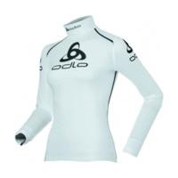 odlo shirt ls turtle neck logo line women white