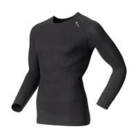 odlo shirt ls crew neck cubic men ebony grey black