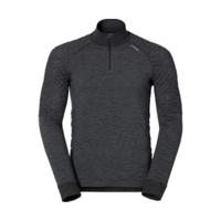 Odlo Revolution TW X-Warm Shirt l/s Turtle Neck 1/2 Zip Men black melange