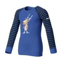 Odlo Shirt l/s Crew Neck Warm Trend Kids (150449) olympian blue - black