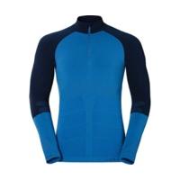 Odlo Shirt l/s 1/2 Zip Evolution Warm Men (180982) directoire blue / navy new