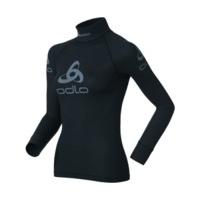 Odlo Shirt l/s turtle neck 1/2 Logo Line Women ebony grey / black