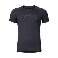 Odlo Shirt s/s Crew Neck Logo Line Men (140822) ebony grey / black