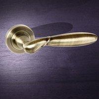 OE-173-AB Rochester Old English Lever On Rose - Antique Brass
