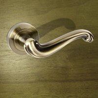 OE-177-AB-Z Colchester Old English Lever on Rose - Antique Brass