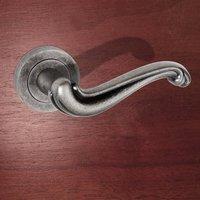 OE-177-DS-Z Colchester Old English Lever on Rose - Distressed Silver