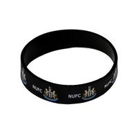 Official Newcastle United Fc Black Rubber Wristband
