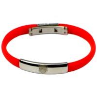 Official Arsenal Football Club Colour Silicone Bracelet With Stainless Steel