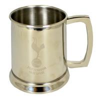 Official Tottenham Hotspur Fc Stainless Steel Glass Bottom Tankard 12cm x 12cm