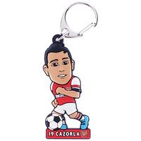 official arsenal fc number 19 cazorla player shaped pvc keyring