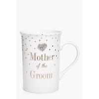 Of The Groom Diamante Mug - ivory