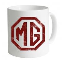 official mg distressed logo mug