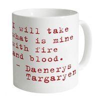 official game of thrones fire and blood 2 quote organic mug