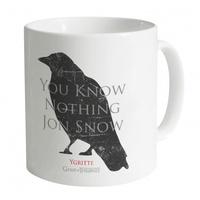 Official Game Of Thrones You Know Nothing Jon Snow Quote Mug
