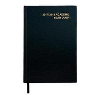 Office A5 2017-2018 Academic Year Diary Day to a Page Black 939360