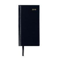 Office 2018 Slim Diary Week to View Landscape Black 939549