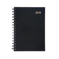 Office 2018 Wirobound Diary Week to View A5 Black 939541