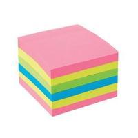 Office 76x76mm Extra Sticky Re-move Notes 4 Assorted Neon Colours 90