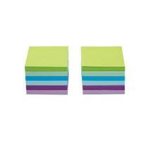 Office 76x76mm Re-move Sticky Notes 6 NeonPastel Colours 100 Sheets